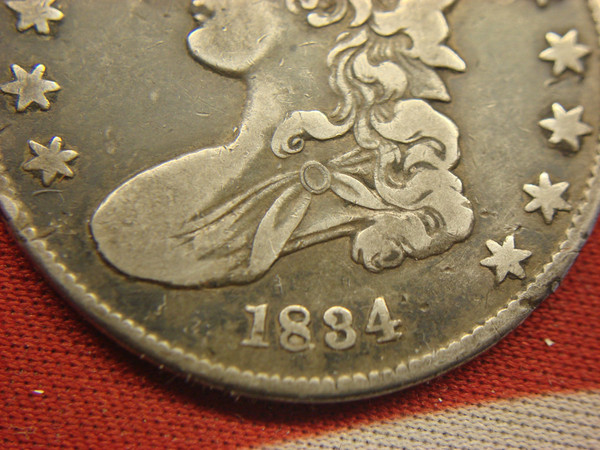 1834 Bust Half Dollar - Small Date, Stars & Lettering - Circulated Beauty