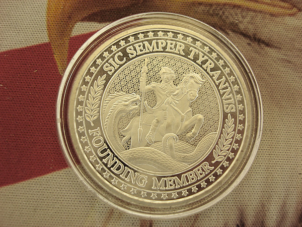 INFOWARS Silver Round - 1 oz .999 Fine Silver, SIC SEMPER TYRANNIS Motto, Collectible Capsule
