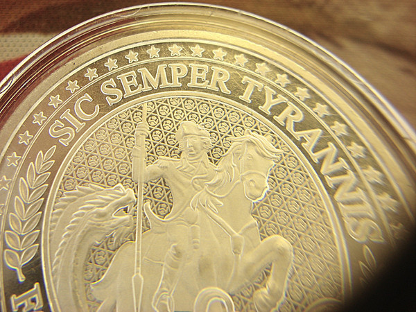INFOWARS Silver Round - 1 oz .999 Fine Silver, SIC SEMPER TYRANNIS Motto, Collectible Capsule