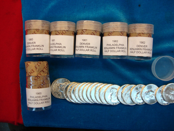 120 Circulated US Half Dollars (1960-1962) - Philly & Denver Rolls - Junk Silver Value $3,600+