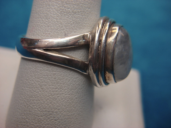 Sterling Silver Moonstone Ring (Size 9) - Pre-Owned, Elegant Sparkle