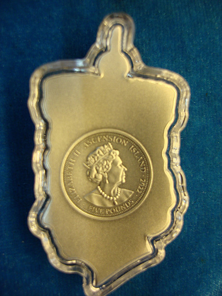 2022 Ascension Island 1oz .999 Silver Shaped Coin of Queen Elizabeth II - Low Mintage