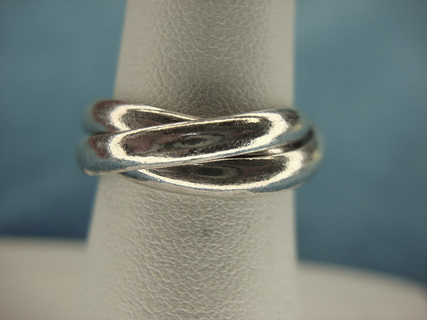Sterling Silver Triple Band Ring - Russian Wedding Band (Size 6.5) | Pre-Owned