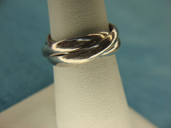Sterling Silver Triple Band Ring - Russian Wedding Band (Size 6.5) | Pre-Owned