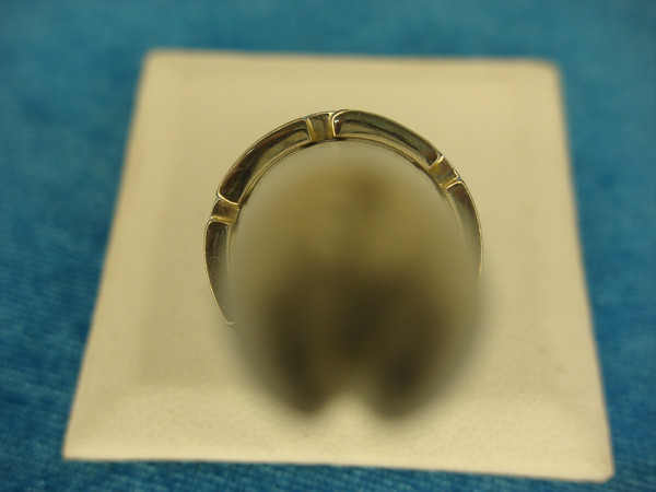 Sterling Silver Link Pattern Band Ring (Size 9) - Pre-Owned