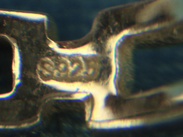 Sterling Silver Link Pattern Band Ring (Size 9) - Pre-Owned