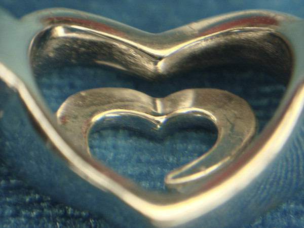 Sterling Silver Double Heart Ring - Size 7, Pre-Owned & Elegant