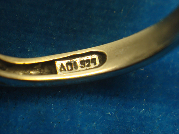 Sterling Silver Butterfly & Flower Ring with Citrine - Size 9