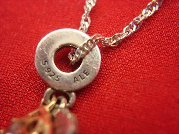 Authentic Pandora Sterling Silver Rose Pendant Necklace - 22 Inch Chain