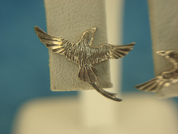 Sterling Silver Swallow Stud Earrings - 925, Pre-Owned, Excellent Condition