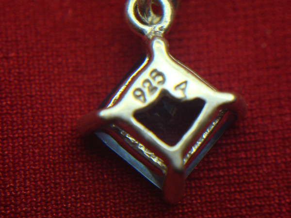 Vintage Sterling Silver Dangle Earrings w/ Light Blue Gemstones - 1 Inch