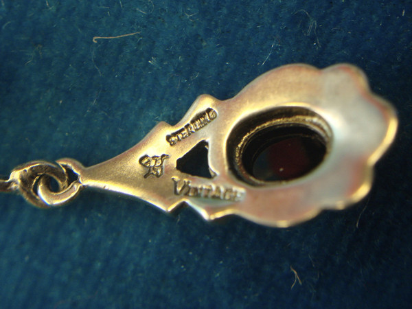 Sterling Silver Onyx & Marcasite Dangle Earrings - 1 Inch 