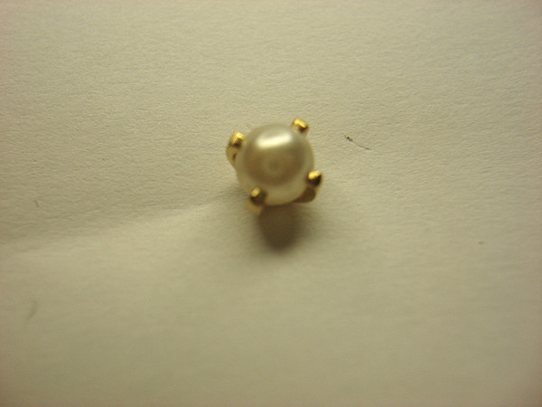 Elegant 14K Yellow Gold Cultured Pearl Stud Earrings (4mm)