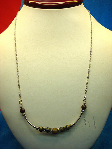 Colorful Gemstone Bead Necklace on Sterling Silver | Southwest Style