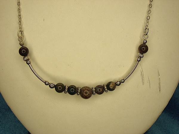 Colorful Gemstone Bead Necklace on Sterling Silver | Southwest Style