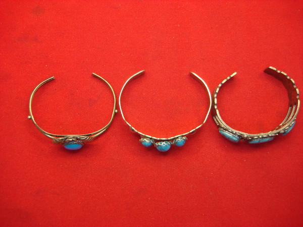 Vintage Southwestern Style Bracelet Set - Size 6, 6.5 & 6