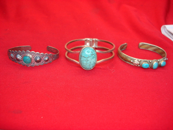 Vintage Southwestern Style Bracelet Lot of 3 - Unique Charms & Craftsmanship