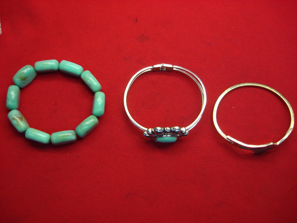 Vintage Southwest Style Bracelet Lot of 3 (6.5 Inch) - Authentic Native American Inspired Jewelry