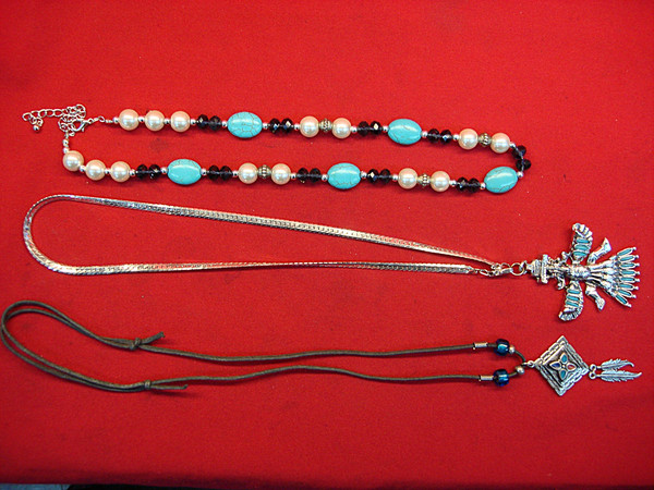 Southwest Style Necklace Lot of 3 - Unique Artisan Jewelry, Wearable Condition