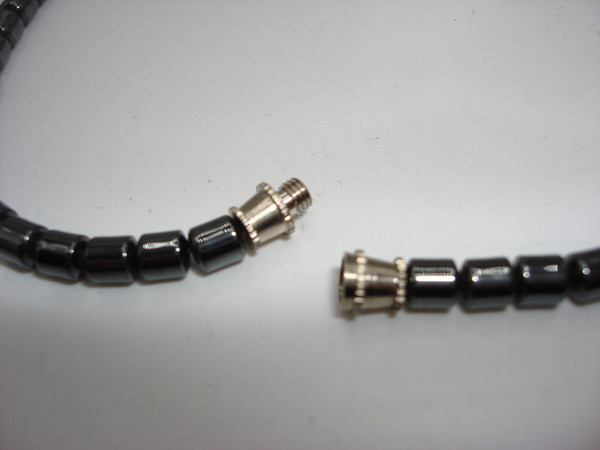 Vintage 1980s Hematite & Lapis Bib Necklace - 4.5 Inch Centerpiece