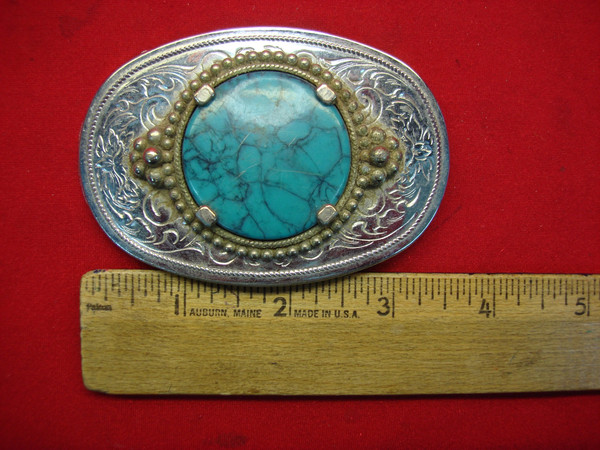 Vintage Southwestern Buckle Set - Rustic Western Style, 1 1/2 Inch Belt & Restoration Project