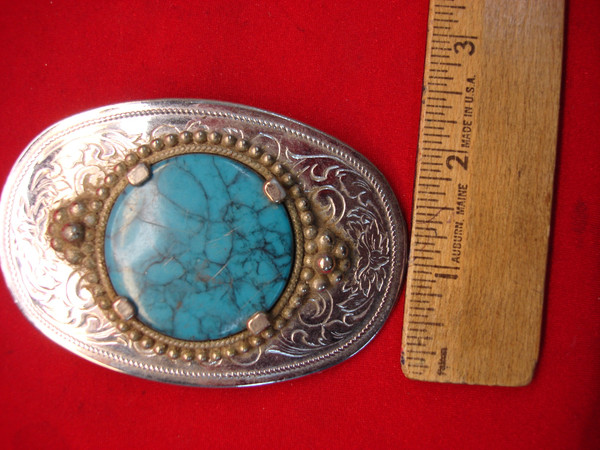 Vintage Southwestern Buckle Set - Rustic Western Style, 1 1/2 Inch Belt & Restoration Project