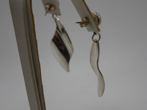 Vintage Mid-Century Taxco Sterling Silver Wave Earrings | HECHO EN MEXICO TE-05