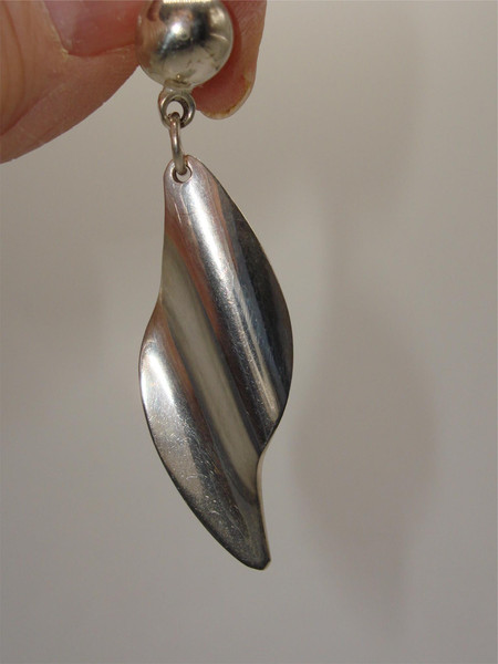 Vintage Mid-Century Taxco Sterling Silver Wave Earrings | HECHO EN MEXICO TE-05