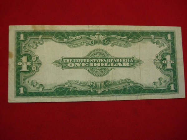 1923 Large Size Silver Certificate $1 - Woods/White - Historic Horse Blanket Note (Solid)