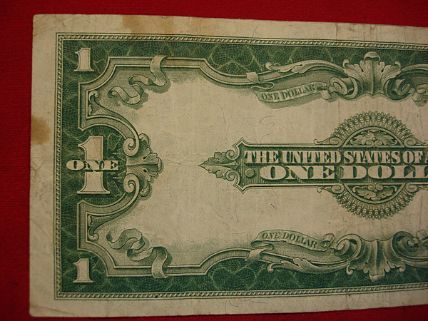 1923 Large Size Silver Certificate $1 - Woods/White - Historic Horse Blanket Note (Solid)