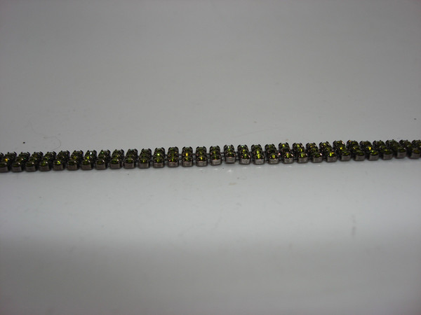 Vintage Givenchy Lime Green Rhinestone Bracelet (7 1/4