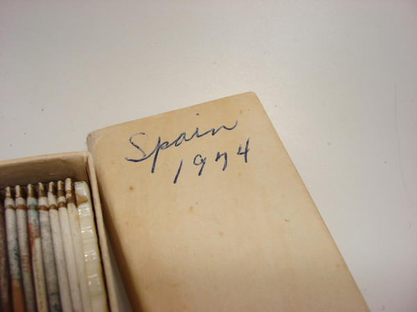 Vintage 1974 Hand-Painted Spanish Fan - Ornate Lucite & Floral Design