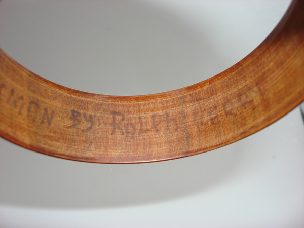 Vintage Signed Ralph Terry Grand Cayman Wooden Bangle Bracelet - 7.25