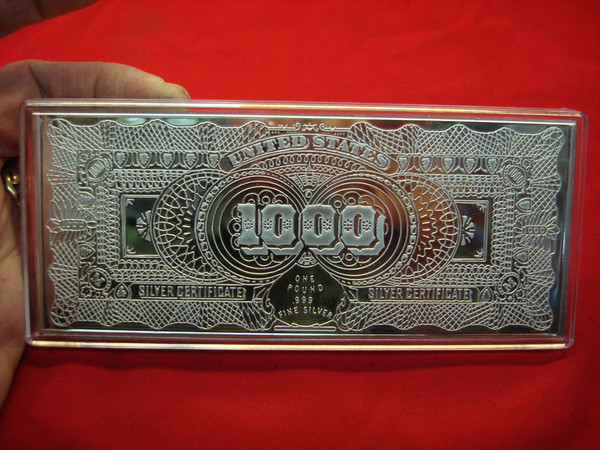 Washington Mint 16 oz Proof Silver Bar - $1000 Bill Design | Original Box & COA