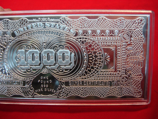 Washington Mint 16 oz Proof Silver Bar - $1000 Bill Design | Original Box & COA