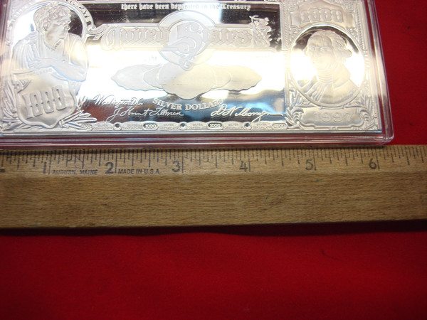 Washington Mint 16 oz Proof Silver Bar - $1000 Bill Design | Original Box & COA