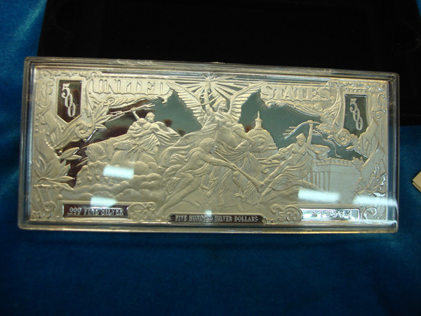 8 oz Washington Mint $500 Proof Silver Bar - .999 Fine Silver, Original Box & COA