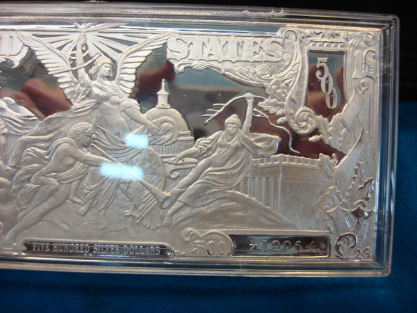 8 oz Washington Mint $500 Proof Silver Bar - .999 Fine Silver, Original Box & COA