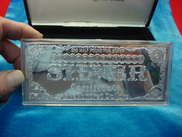 8 oz Washington Mint $500 Proof Silver Bar - .999 Fine Silver, Original Box & COA
