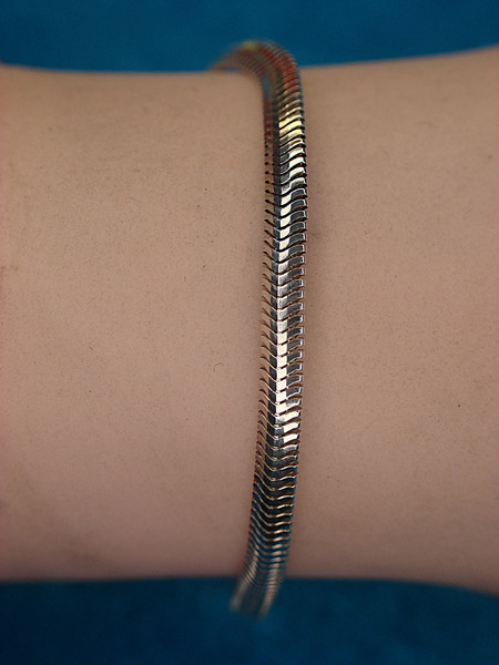 Sterling Silver Snake Bracelet - 7 Inches | Exquisite Design & High Silver Value