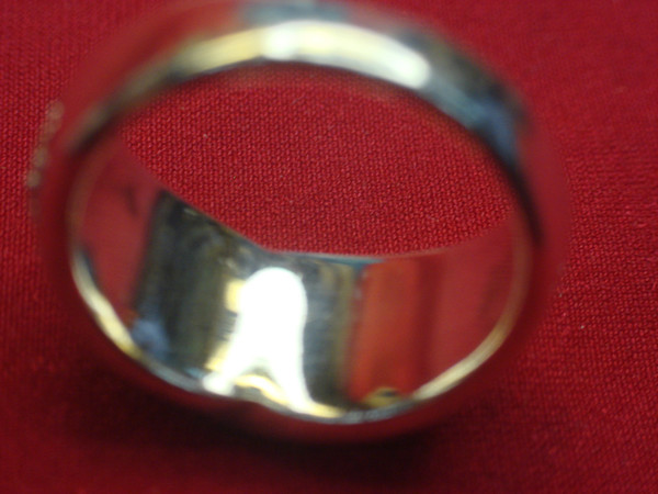 Sterling Silver Lapis Lazuli & Marcasite Ring - Size 8 1/4 - Pre-Owned