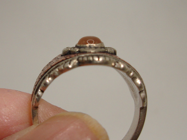 Vintage Carolyn Pollack Sterling Silver, Copper & Moonstone Ring (Size 8)