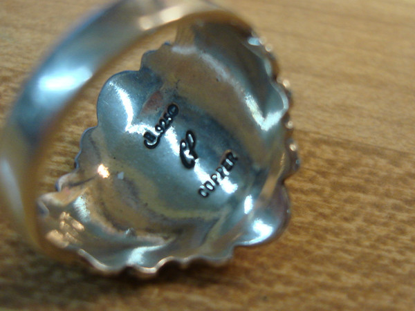 Vintage Carolyn Pollack Sterling Silver, Copper & Moonstone Ring (Size 8)