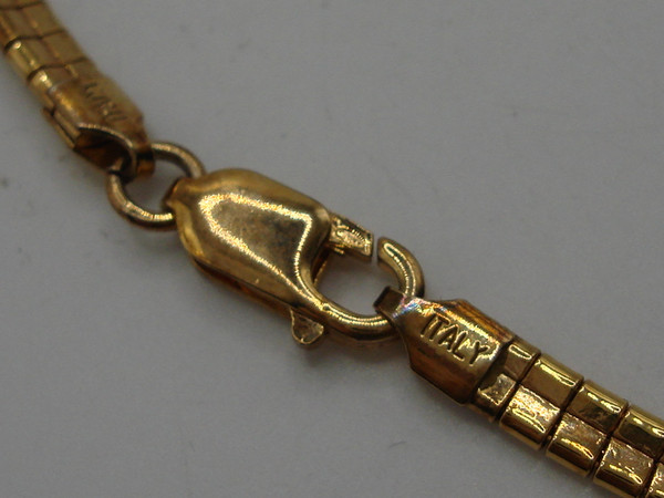 Italian Tri Color Sterling Silver Cleopatra Choker Necklace (16