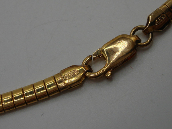 Italian Tri Color Sterling Silver Cleopatra Choker Necklace (16