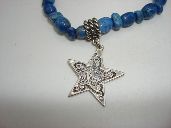 Vintage Carol Ry Rios Pollock Sodalite Sterling Silver Southwestern Bracelet - 925 Authentic