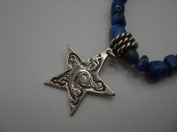 Vintage Carol Ry Rios Pollock Sodalite Sterling Silver Southwestern Bracelet - 925 Authentic