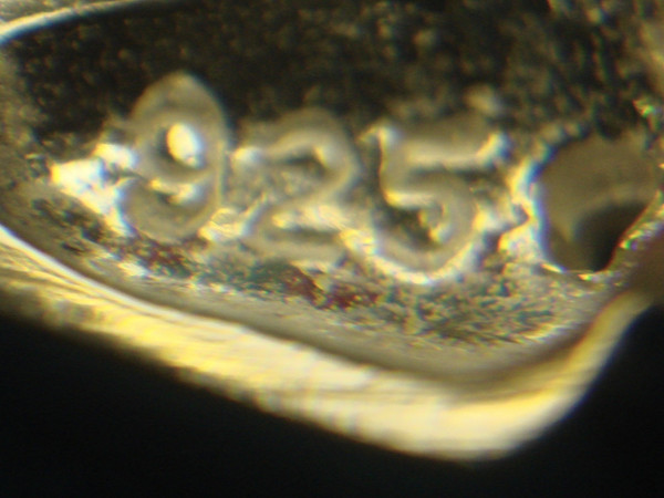 Sterling Silver Marquise Red Stone Ring with Sim Diamonds - Size 9.75 (Pre-Owned)