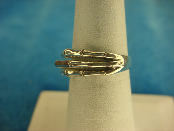 Sterling Silver Bamboo Pattern Ring - Size 7 1/4 - Pre-Owned