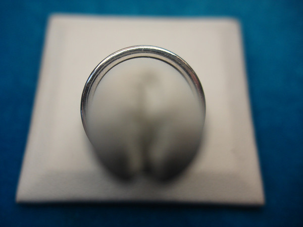 Sterling Silver CZ Band Ring - Size 7, Elegant Pre-Owned Design